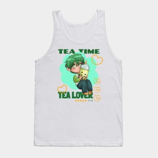 Bubble tea lover anime character Tank Top